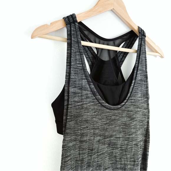 Lululemon Glide and Stride Tank Heathered Black / Black - Size 6 - Picture 4 of 11